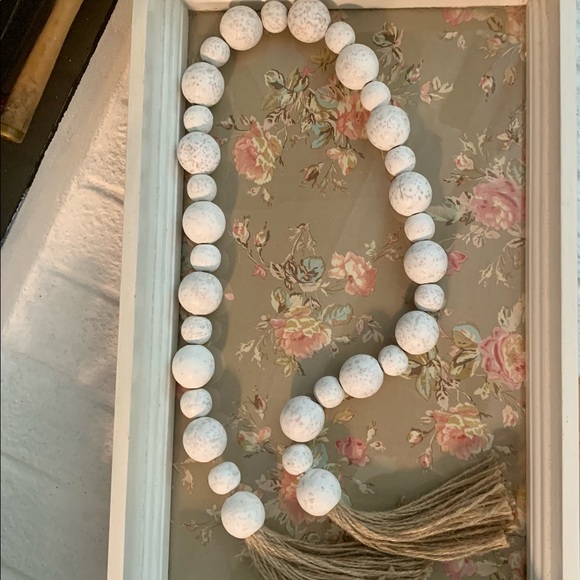 Wood Bead Garland with Tassels #1 - Picture 4 of 6